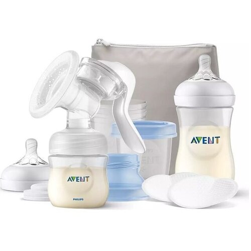 Avent Manuelna pumpica + Set za izmlazanje natural Cene