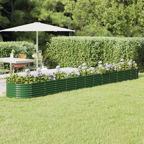 Furnova Visoka greda iz pra&amp;scaron;no premazanega jekla 512x80x36 cm zelena, (21920782) Slike