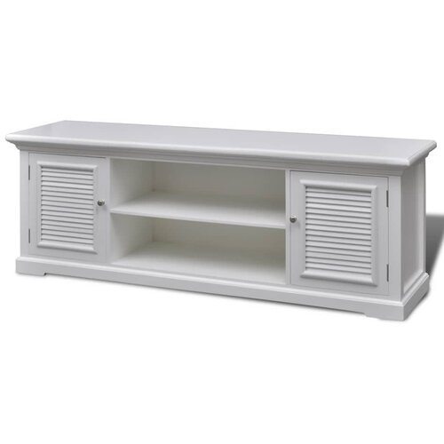 Maison Chic TV omarica - TV stojalo - Televizijska omarica belo iz lesa, (21698743) Slike