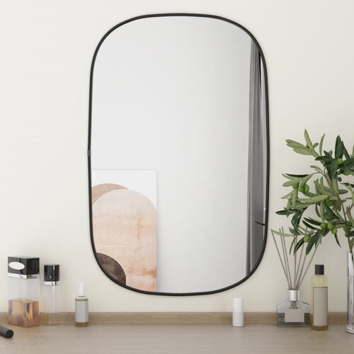 vidaXL Zidno ogledalo crna 70x45 cm Cijene