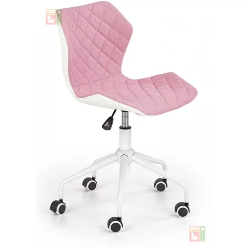 Halmar Pisarniški stol Matrix 3 - roza/bel