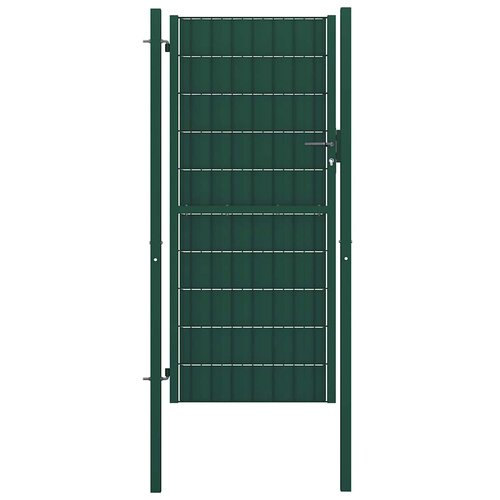  Vrata za ogradu PVC i čelik 100x124 cm Zelena Cene