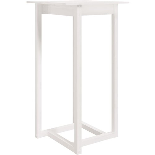 VidaXL Barska miza bela 60x60x110 cm trdna borovina, (20711021) Slike