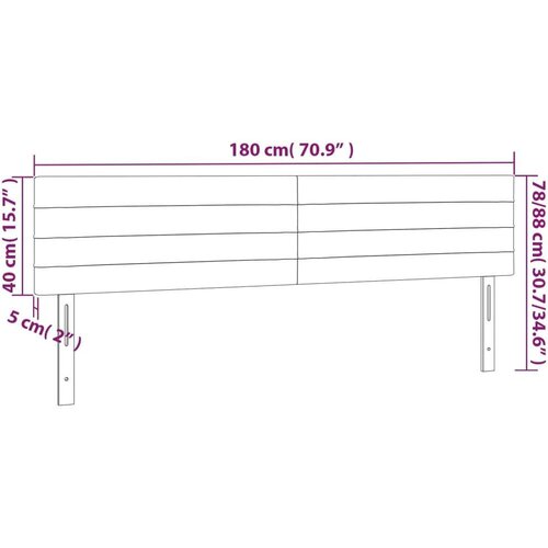  Uzglavlja 2 kom plava 90x5x78/88 cm od tkanine Slike