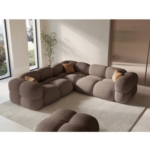 Cosmopolitan Design Rjava kotna sedežna garnitura Loretto &amp;ndash; Slike