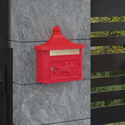 Stenska Po&amp;scaron;tna &amp;Scaron;katla Rdeča 40,5 x 16 x 45 cm Lit aluminij, (5000133025) Slike