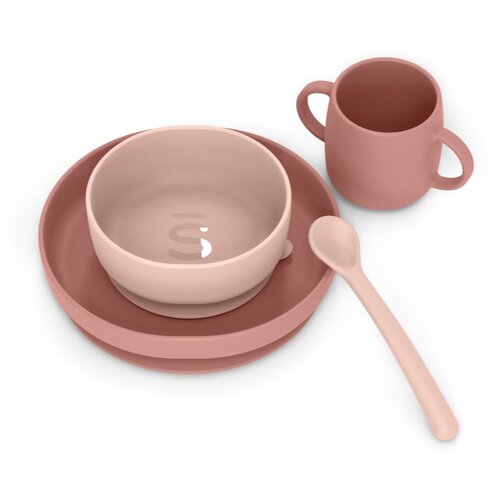 Suavinex Colour Essence Soft &amp;amp; Flexible set pribora za jelo 4 m+ Marshmallow Nude(za djecu) Slike