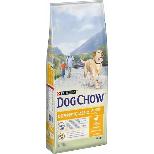 Dog Chow 12 + 2 kg gratis! Purina 14 kg - Complet/Classic s piletinom