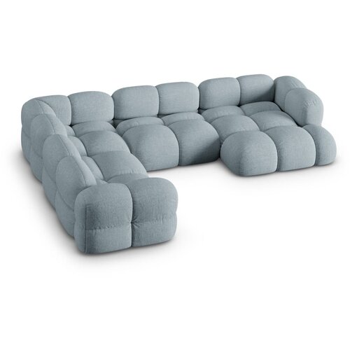 Cosmopolitan Design Svetlo modra kotna sedežna garnitura (levi kot/v obliki črke &amp;quot;U&amp;quot;) Loretto &amp;ndash; Slike