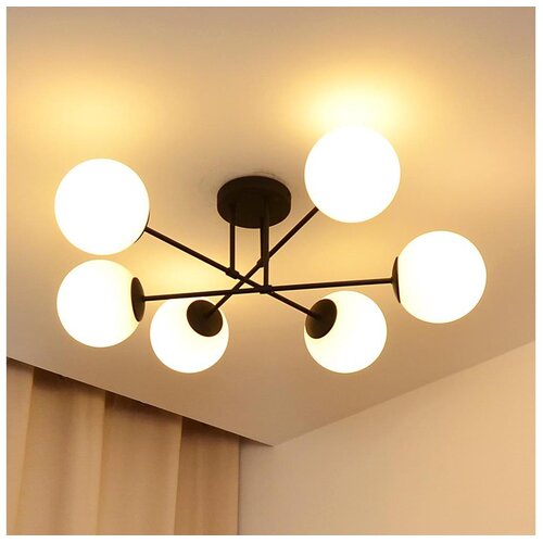  plafonski luster moon 6xE27/15W/230V, crne boje Cene