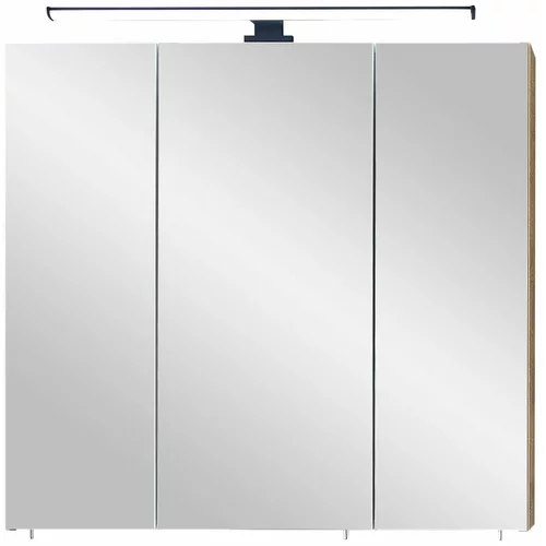 Pelipal Rjava stenska kopalniška omarica z ogledalom 75x70 cm Set 374 - Pelipal