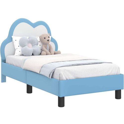 Okvir kreveta za malu djecu s naslonom Plava 70 x 140 cm PU Slike