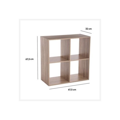 Five stalak sa 4 police 67,5x32x67,5cm drvo natural ( 138908 ) Cene