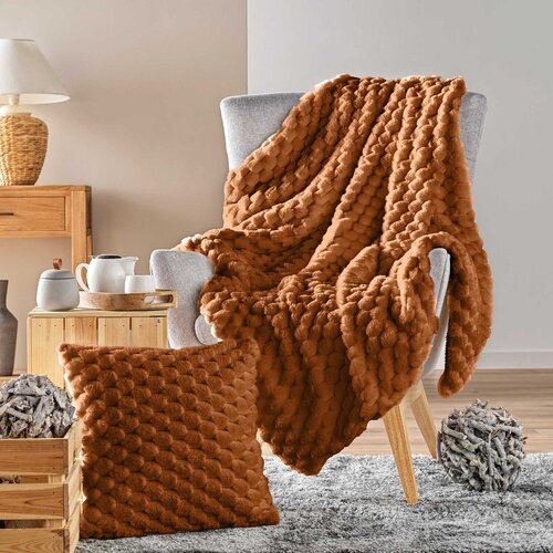 Douceur d int&amp;eacute;rieur Svjetlo smeđa deka od mikropli&amp;scaron;a 220x240 cm Frosty &amp;ndash; Slike
