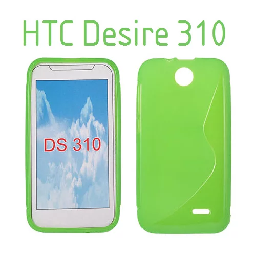  Gumijasti / gel etui S-Line za HTC Desire 310 - zeleni