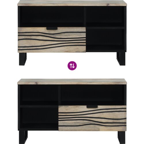 vidaXL Omare in policami za shranjevanje medijev Bela in črna Cene