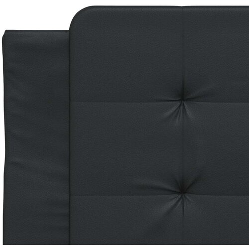  Krevet s madracem crni 90 x 200 cm od umjetne kože Slike