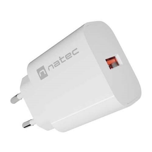 Natec WALL CHARGER RIBERA 1X USB-A 18W WHITE Slike