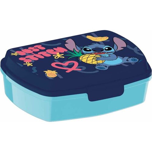  Plastična posoda za sendvič Stitch Sweet Modra Lila Poliester Pravokoten 17 x 5,6 x 13,3 cm Slike