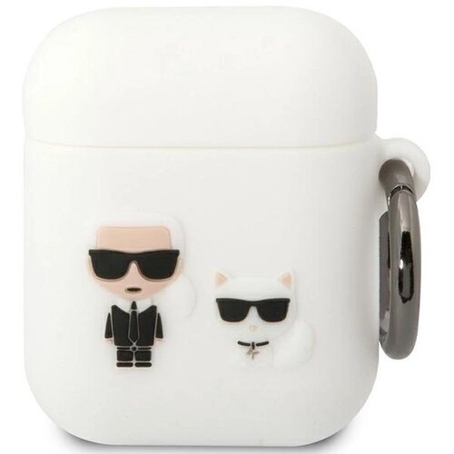 Karl Lagerfeld SILIKONSKI OVITEK KARL&CHOUPETTE ZA AIRPODS 1/2 BEL, (22006513) Cene