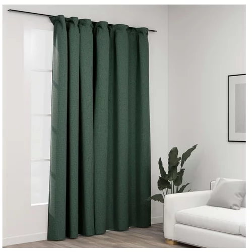  Zatemnitvena zavesa z obešali videz platna zelena 290x245 cm