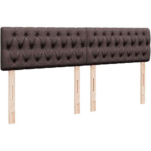 VidaXL otomanski krevet s madracem tamnosmeđi 200x200 cm tkanine Slike