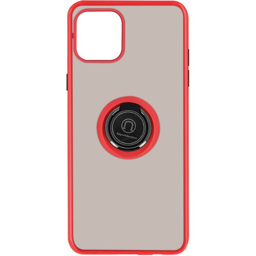 AVIZAR Ovitek z obrockom za iPhone 12 in 12 Pro - zamrznjena hrbtna stran proti prstnim odtisom, združljiv z magnetnim držalom - rdec, (20719273) Cene
