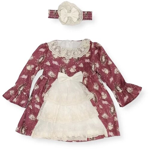 Vrabac Haljina za bebe Mio 3572, Bordo Slike