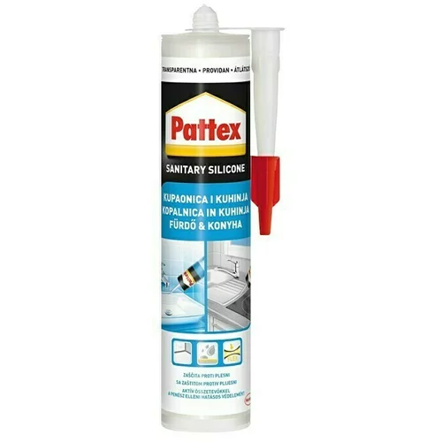 PATTEX Sanitarni silikon (Prozirno, 280 ml)