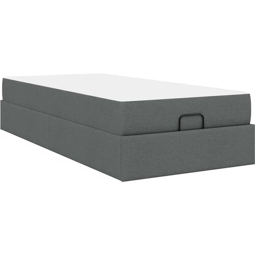 VidaXL krevetna konstrukcija tamno siva 100 x 200 cm tkanina Slike