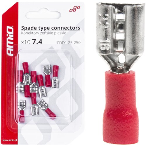 Amio Završna ravna stopica 7.4mm crvena SET 10/1 Cene