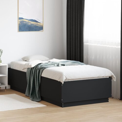 Furnova Posteljni okvir črn 90x200 cm inženirski les, (21941324) Slike
