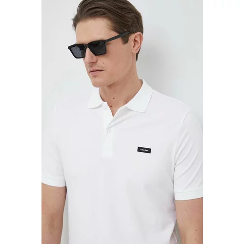 Calvin Klein Polo majica za muškarce, boja: bijela, jednobojni model