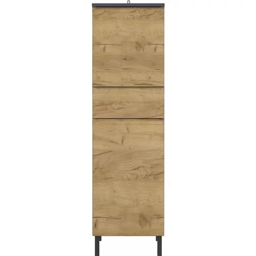 Germania Temno siva visoka kopalniška omarica v hrastovem dekorju 34x120 cm Salinas - Germania
