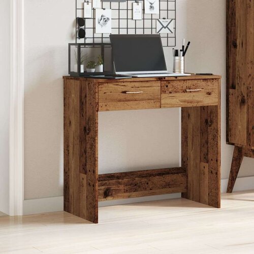  Radni stol boja starog drva 80 x 40 x 75 cm konstruirano drvo Slike