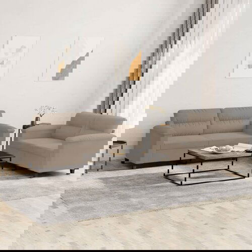 vidaXL 2-dijelni set sofa s jastucima smeđesivi od mikrovlakana Cijene