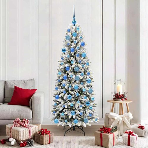 vidaXL Umestno božično drevo med 300 LED Bela 73 x 73 x 180 cm Cene