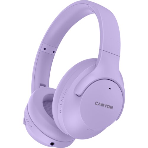 Canyon OnRiff 10, Bluetooth headset,with microphone,with Active Noise Cancellation function, BT V5.3 AC7006, battery 300mAh, Type-C charging plug, PU material, size:175*200*84mm, charging cable 80cm and audio cable 150cm, Purple, weight:253g Cijene