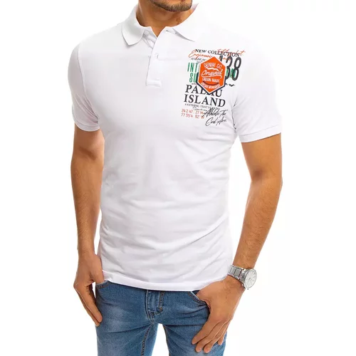 DStreet White polo shirt with print PX0370