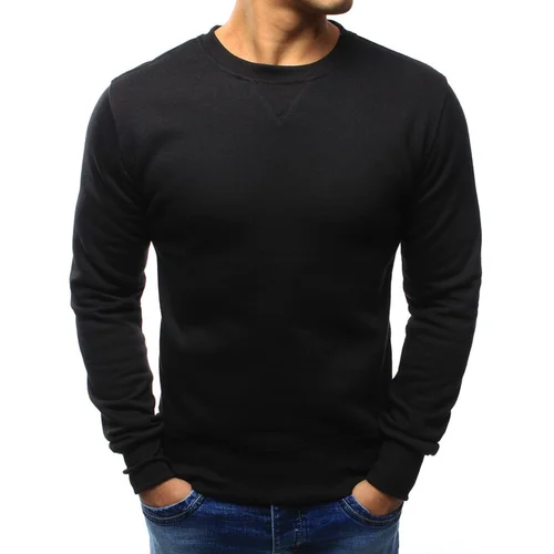 DStreet Black men's sweatshirt without hood BX4835