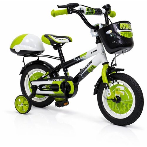 Sporting Machine Dečija bicikla 12&ldquo; Fitness Crno-Zeleni Cene