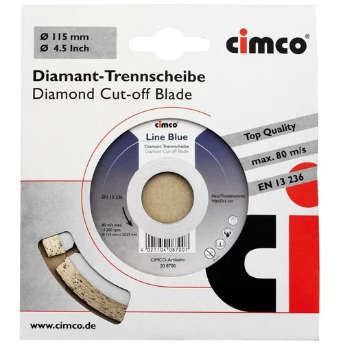 Cimco Diamanttrennscheibe D=125mm 208702: diamantna rezalna plošča premera 125mm 208702., (20786564)