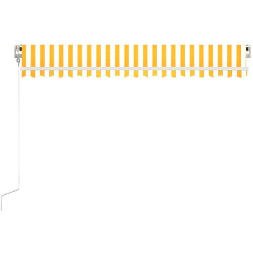 Tenda na automatsko uvlačenje 450 x 350 cm žuto-bijela Slike