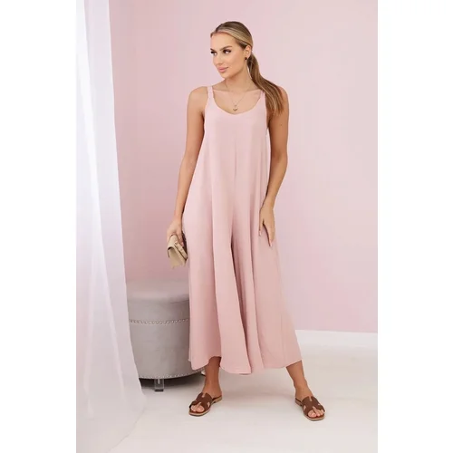 Kesi Dark pink jumpsuit with wide straps