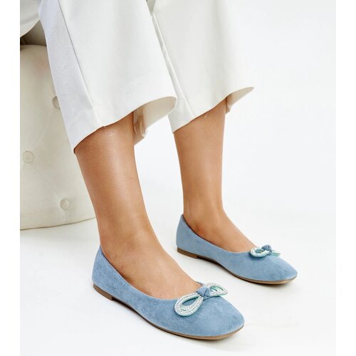 Gemre Blue ballerinas with a bow Gaillou Slike