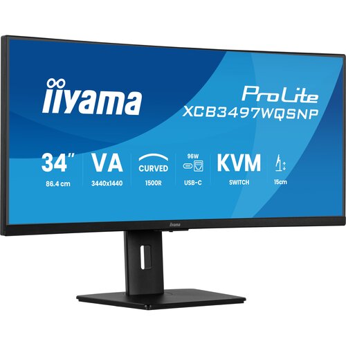 Iiyama ProLite XCB3497WQSNP-B1 LED zaslon Energetska učinkovitost 2021 F (A - G) 86.4 cm (34 palac) 3440 x 1440 piksel 2 Cijene