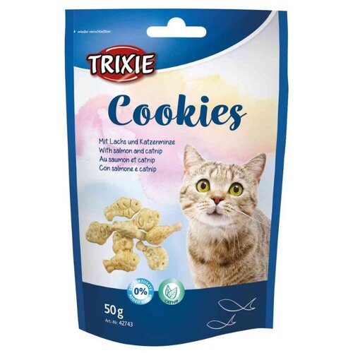 Trixie poslastica za mačke Cookies losos i catnip 50 g Cene