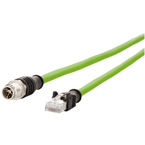 Metz Connect 142M2X15100 M12 omrežni kabel CAT6a S/FTP 10 m zelena PUR plašč, kislinsko odporen, odporen na ozon, UV odporen, primeren za verigo za sp, (20532945) Cene