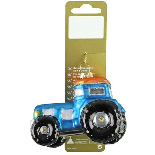  Okrasek za božično drevo (traktor, 9,3 x 5 x 6,5 cm, steklo, rdeča) Cene