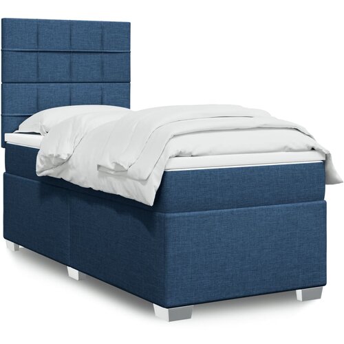  The Living Store Box spring postelja z vzmetnico modra 100x200 cm blago - Box Spring Postelja, (21511959) Slike